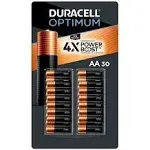 Duracell Optimum Coppertop AA Batteries with 4X Power Boost Ingredients 30 Count