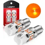 Lasfit 1157 2057 2357 LED Bulbs for Turn Signal Blinker Light, Built-in Canbus Anti Hyper Flash, Plug & Play, Amber Color