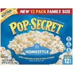 Pop Secret Movie Theater Butter Microwave Popcorn - 12ct