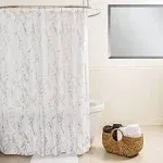 Splash Home Marble Polyester Fabric Shower Curtain, 70" x 72", Grey