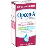 Bausch & Lomb Opcon-A Eye Allergy Relief Drops - 0.5 fl oz dropper