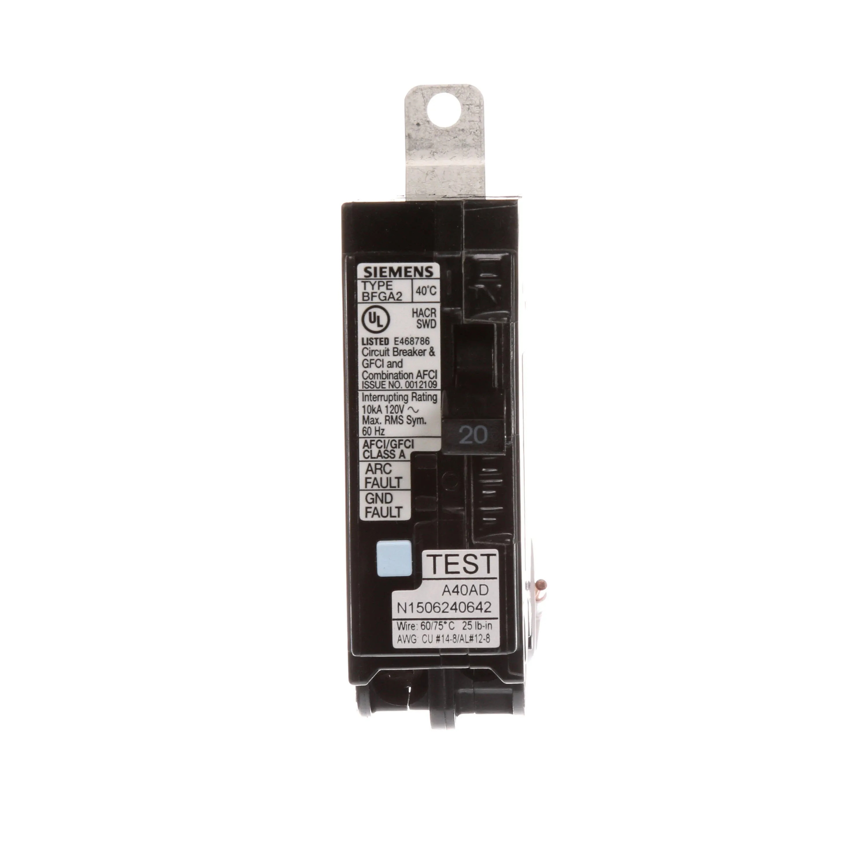 B120DF - Siemens - 20 Amp Molded Case Circuit Breaker