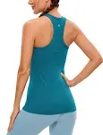 CRZ Yoga Women's Yoga Slim Fit Top Butterluxe Tank Racerback High Neck Borealis ...