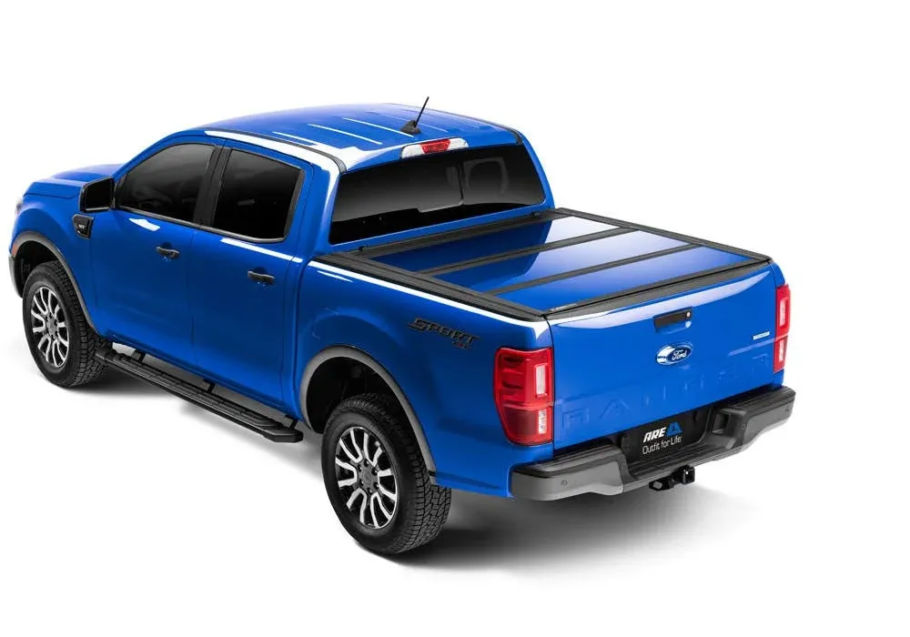 A.R.E. Fusion Painted Hard Fold Truck Bed Tonneau Cover | AR22021L-UX | Fits 2017 - 2021 Ford F-250/350 Super Duty 6' 9" Bed (81.9"), Paint Code: UX Ingot Silver