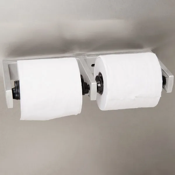 Classicseries Toilet Tissue Dispenser For Two Rolls, 12.5 X 4 86 X 1.5, Satin Finish Cast Aluminum