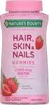 Nature's Bounty Vitaminas para Cabello, Piel y Uñas con Biotina, Gomitas, 90 Uds