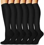 Aoliks 6 Pairs Compression Socks for Women and Men, Support Knee High Socks for Nurses,Athletic,Flying