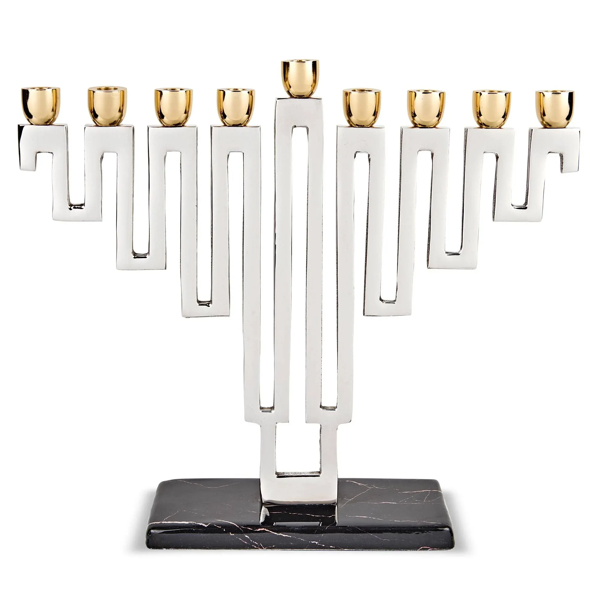 Zion Judaica LTD Artistic Nickel Plated Chanukah Candle