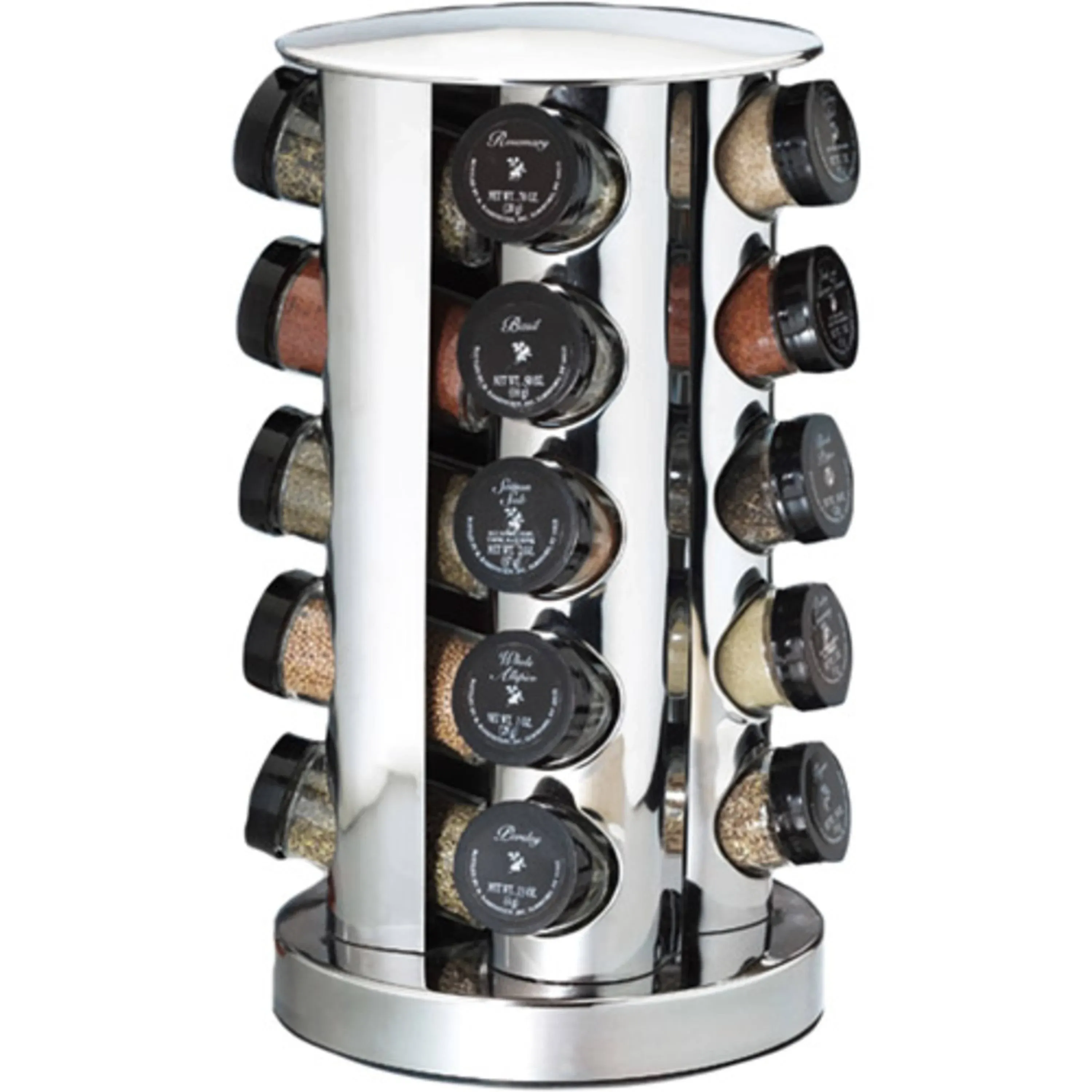 Kamenstein 30020 Revolving 20-Jar Countertop Spice Rack Tower Organizer with ...