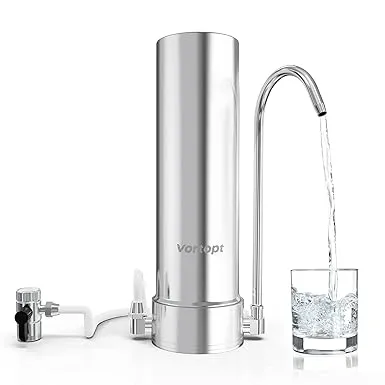 F7 Countertop Water Filter System,Rapid Flow,12 Months or 8000 Gallons Long-Life,5-Stage Filtration- Reduces Chlorine,Heavy Metals,Bad Odors,add Mineral Material-Includes 1 Filter