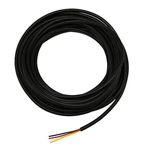 24AWG UL2464 Power Cable Stranded Electrical Wire LED Red & Black & Yellow 3 conductors (2464-24AWG-3C- 100ft)