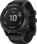 Garmin Fenix 6 Pro, Premium Multisport GPS Watch, Features Mapping, Music, Grade-Adjusted Pace Guidance and Pulse Ox Sensors, Black (Renewed)