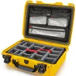 Nanuk 925 Waterproof Carry-on Hard Case with Lid Organizer and Padded Divider - Yellow