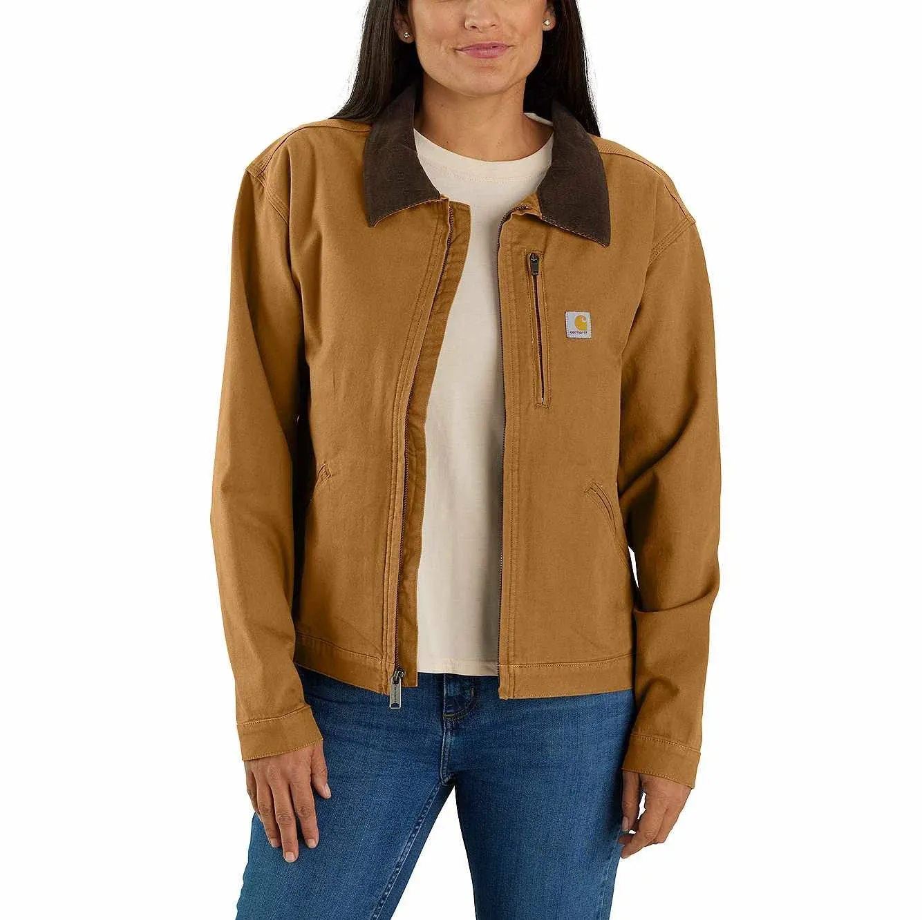 ??? Host Pick???Carhartt Women&#x27;s Rugged Flex Loose Fit Canvas jacket