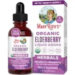 MaryRuth Organics, Organic Elderberry Liquid Drops, Herbals, Blueberry + Raspberry, 1 fl oz (30 ml)