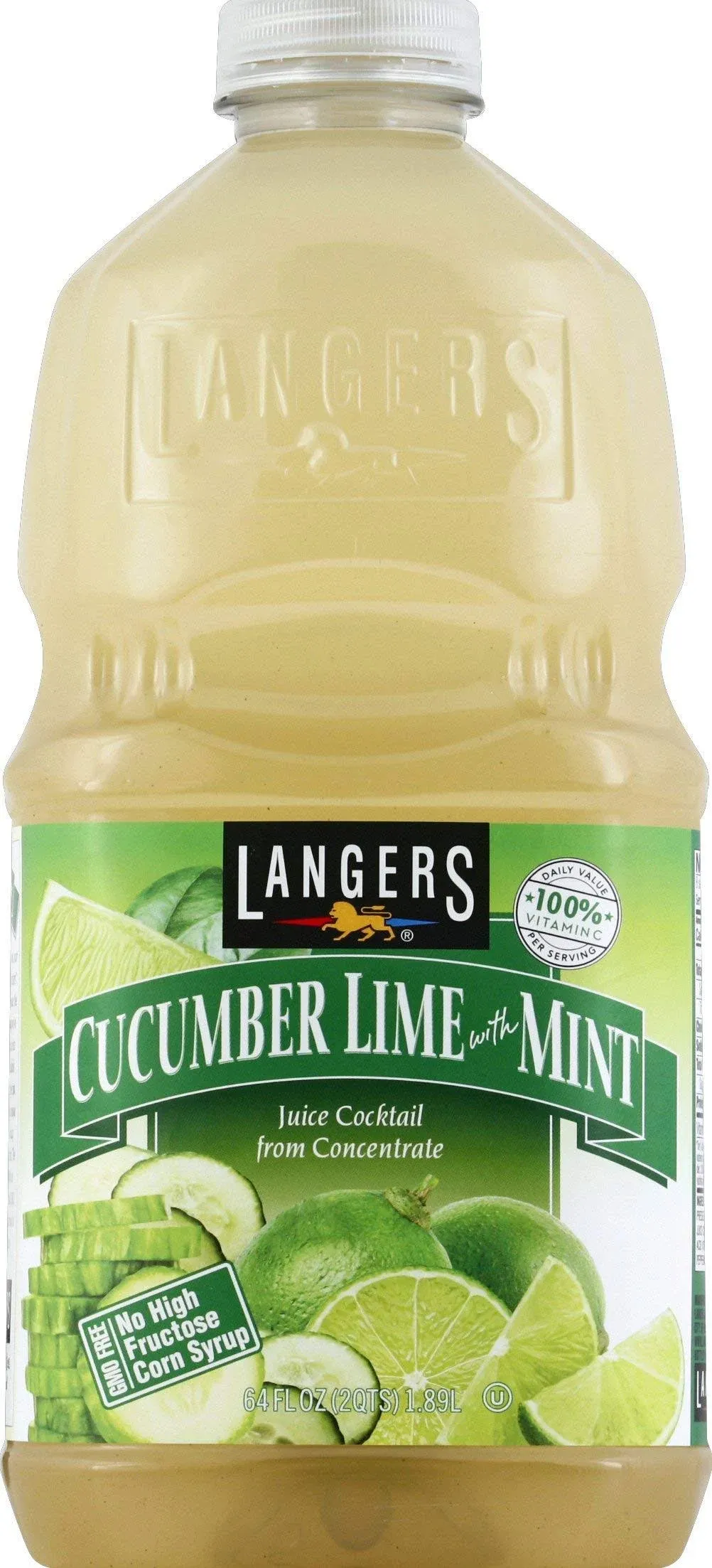 Langers Juice Cocktail, Cucumber Lime with Mint - 64 fl oz