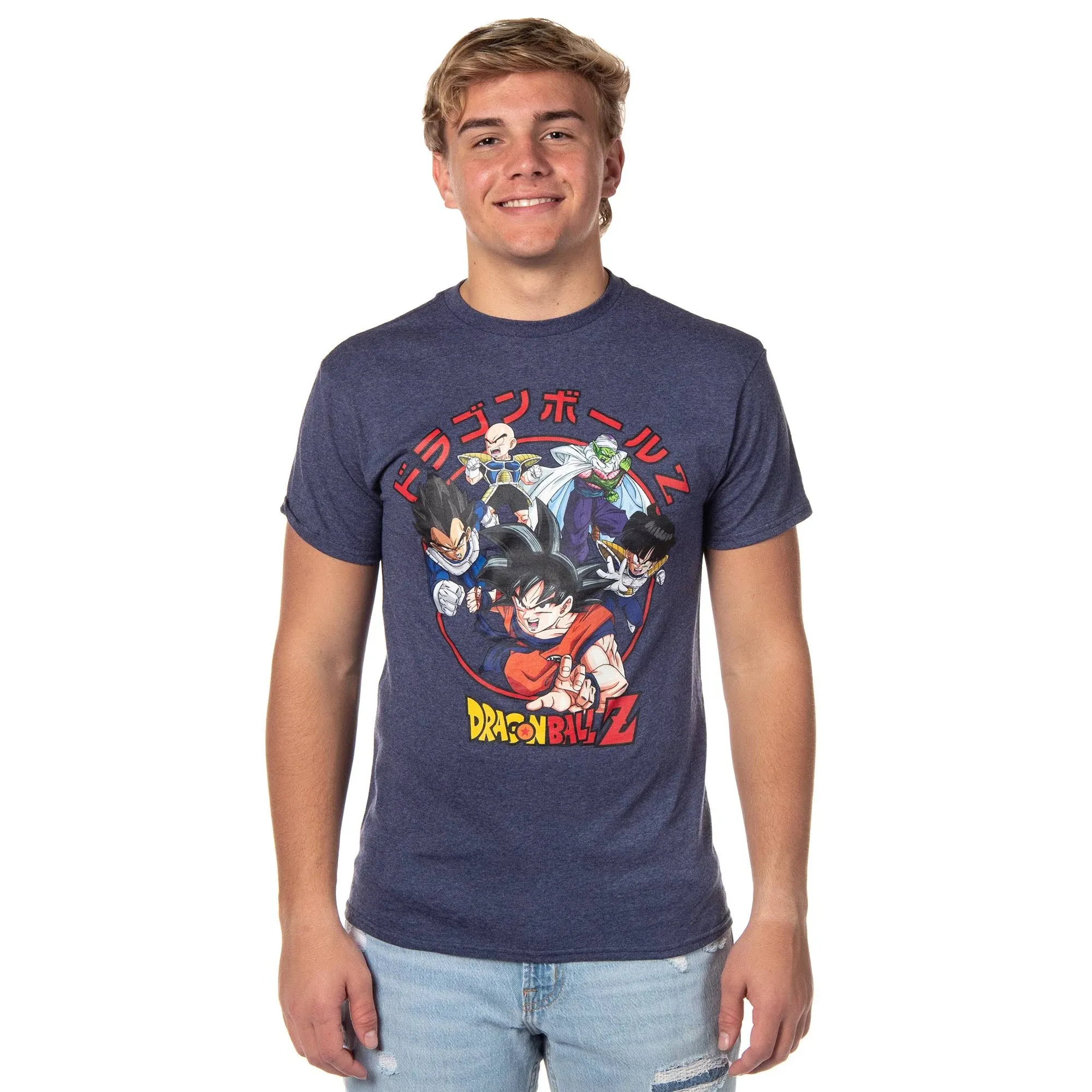 Dragon Ball Z Super Men's Goku Vegeta Krillin Character Group T-Shirt