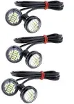 6Pack 12SMD 3W Eagle Eye DRL LED Lights, 23mm 4014 High Power Led Rock Lights For JEEP ATV Off Road Truck Under Trail Rig Lights (White)