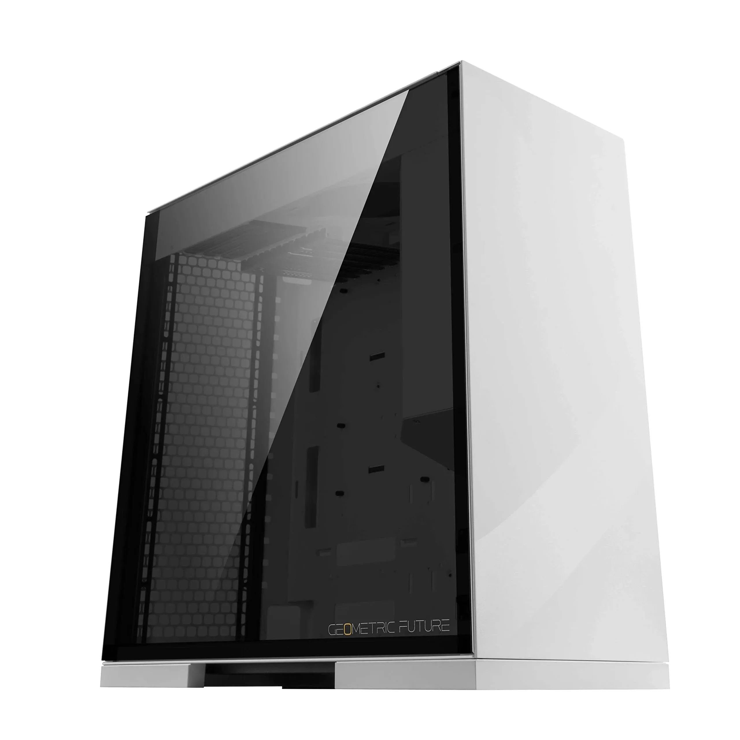 Geometric Future M8 Lohan White Mid Tower E-ATXATX Gaming Case, 4mm Glass 1.0 mm ...