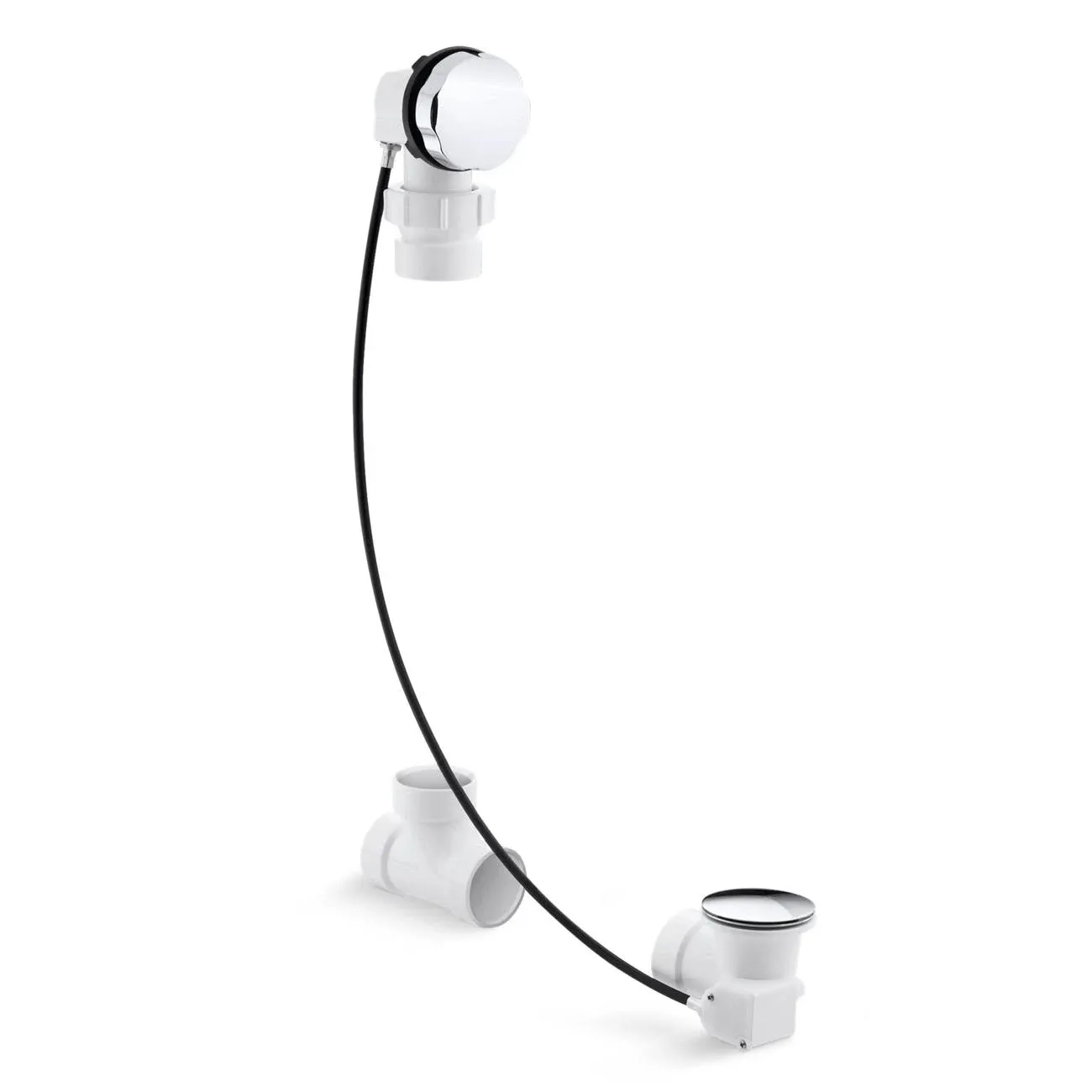 Kohler K-7214-2BZ Clearflo Cable Bath Drain Less PVC Tubing, Oil Rubbed Bronze