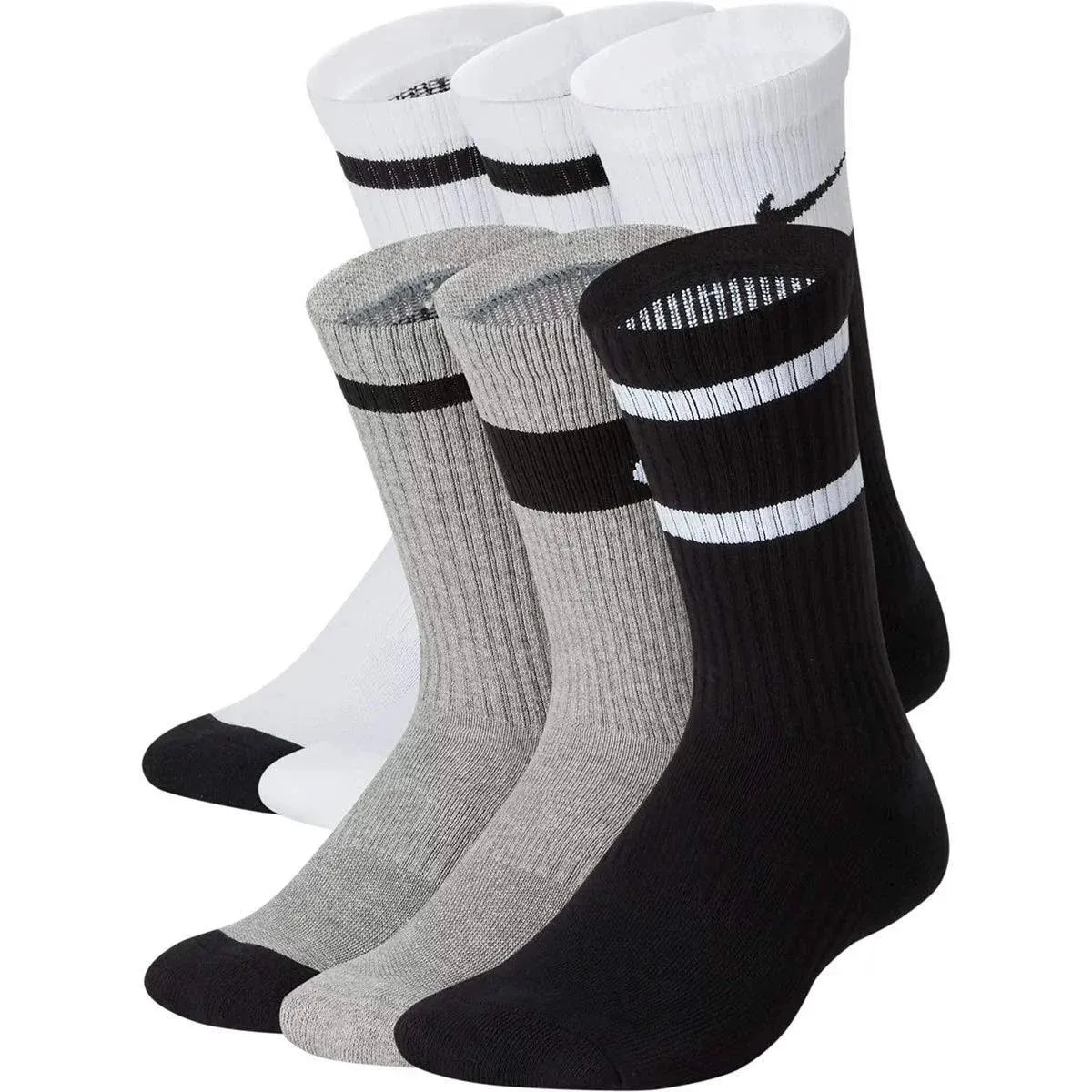 Nike Everyday Kids' Cushioned Crew Socks (6 Pairs)