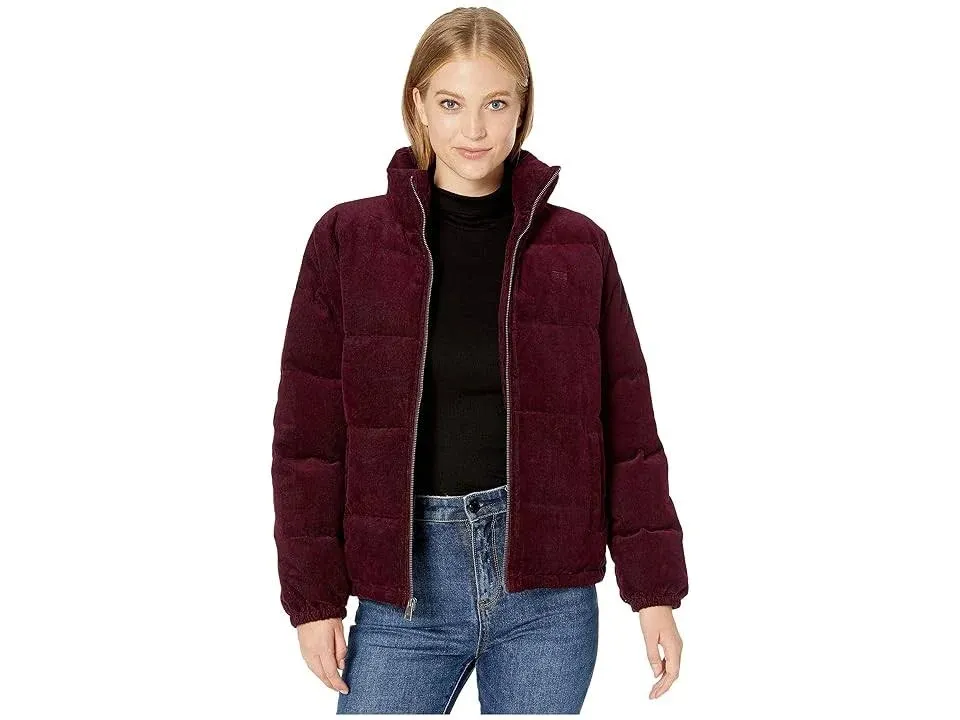 Levi&#039;s B4914 Womens Burgundy Corduroy Puffer Jacket Size XL