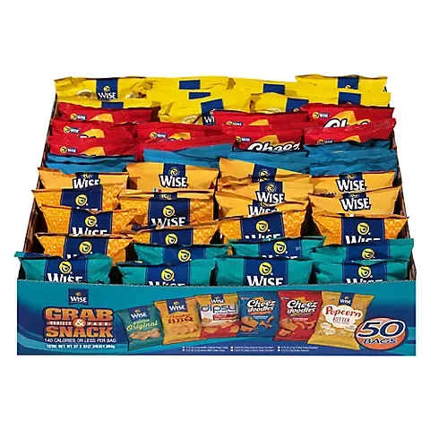 Wise Grab & Snack, Variety Pack - 50 bags, 37.5 oz