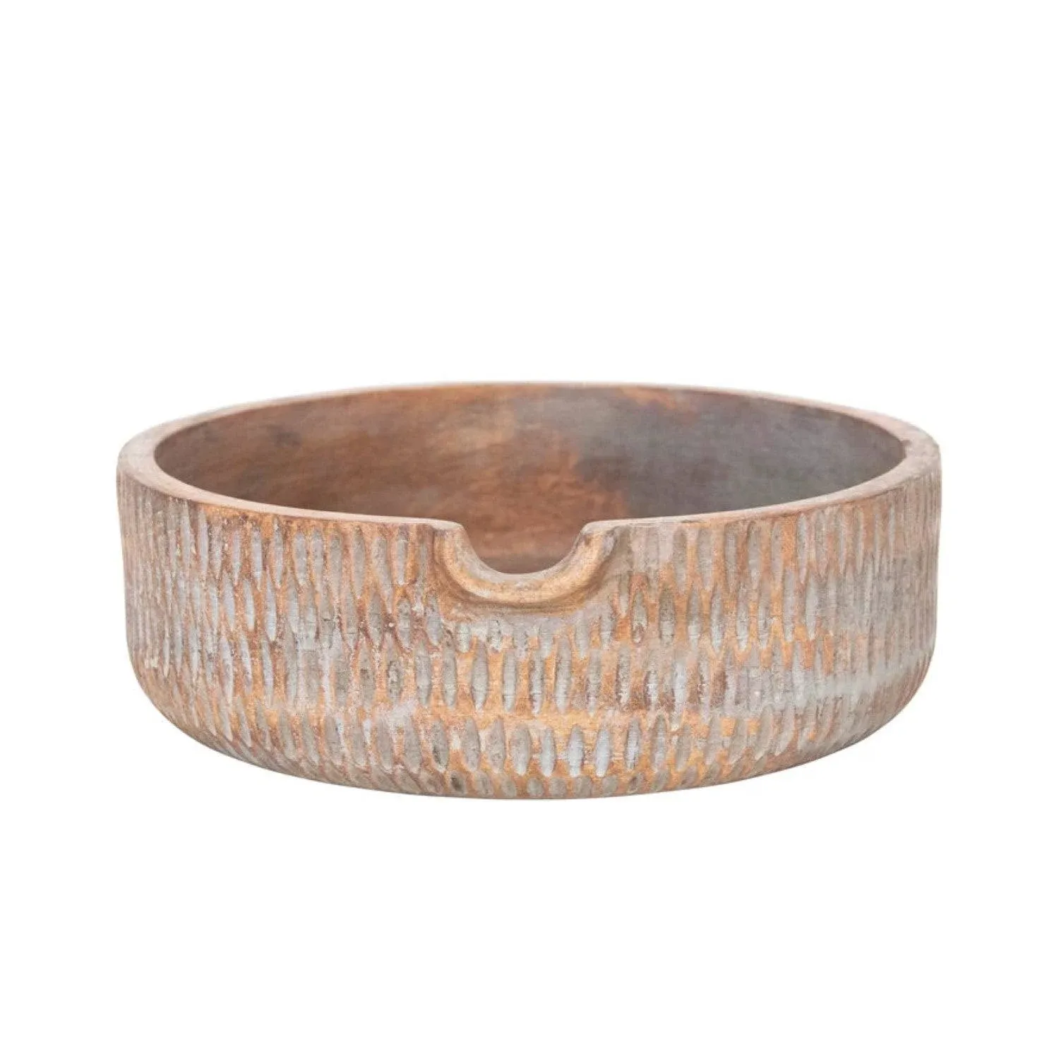 Hand-Carved Mango Wood Bowl with Spout