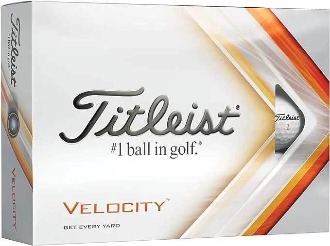 Titleist 2022 Velocity Golf Balls, 12 Pack, White