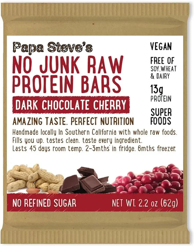 Papa Steve's No Junk Raw Protein Bars Banana Oat Choco Chip