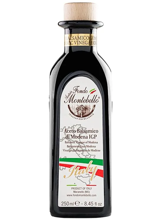 Aged Balsamic Vinegar of Modena 8.45 fl.oz. (250ml), IGP-Certified High Density Balsamic Vinegar with a Bold, Sweet-and-Sour Taste, 1.31 Density, Imported from Italy