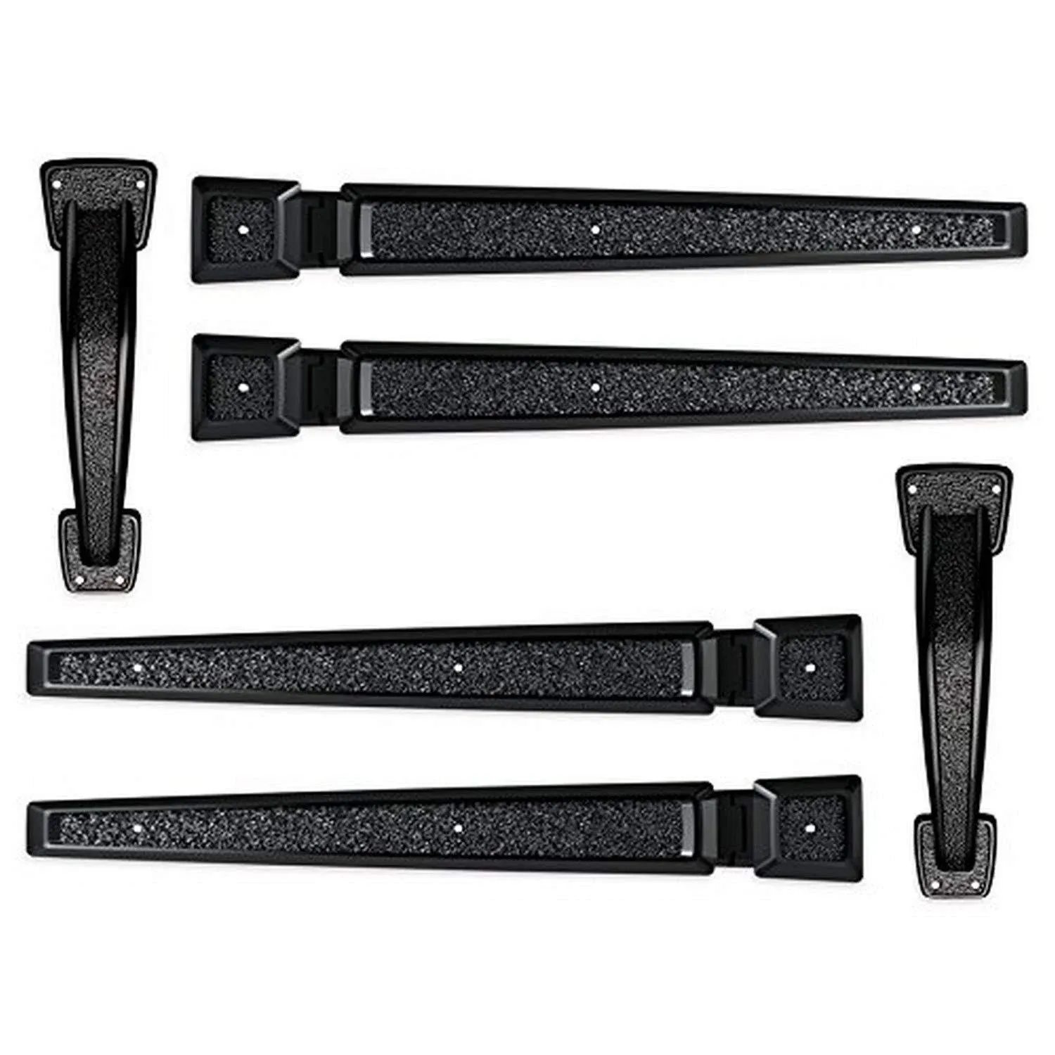 Coach House Signature Décor Garage Door Decorative Hardware - Black Carriage House Garage Door Handles and Decorative Garage Door Hinges - Easy Install Garage Door Accents - Made in USA